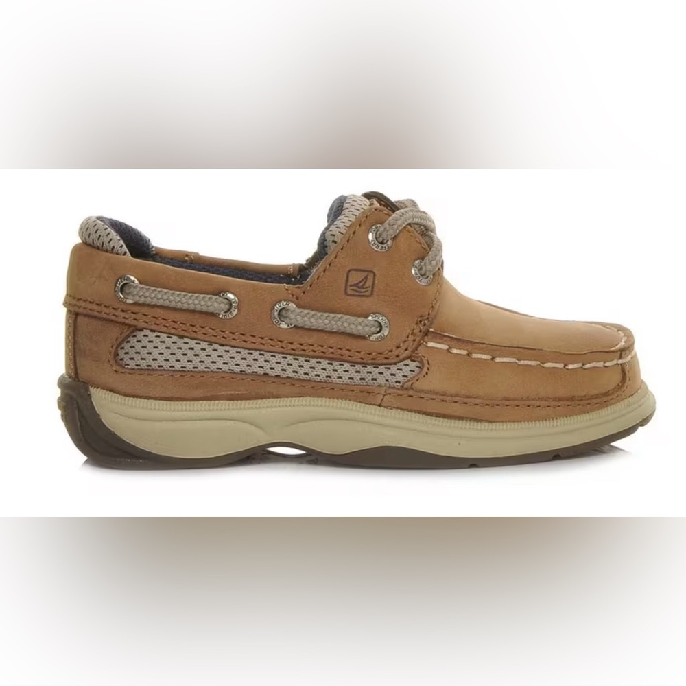 Sperry Top Sider Lanyard Boys Kids Tan Boat Shoes‎ 8.5
